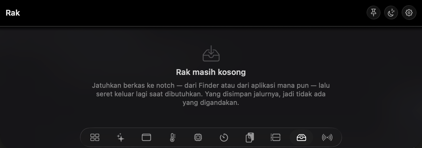 Modul Rak dalam keadaan kosong
